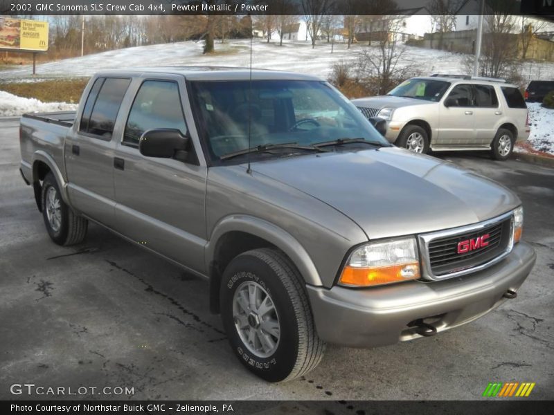 Pewter Metallic / Pewter 2002 GMC Sonoma SLS Crew Cab 4x4