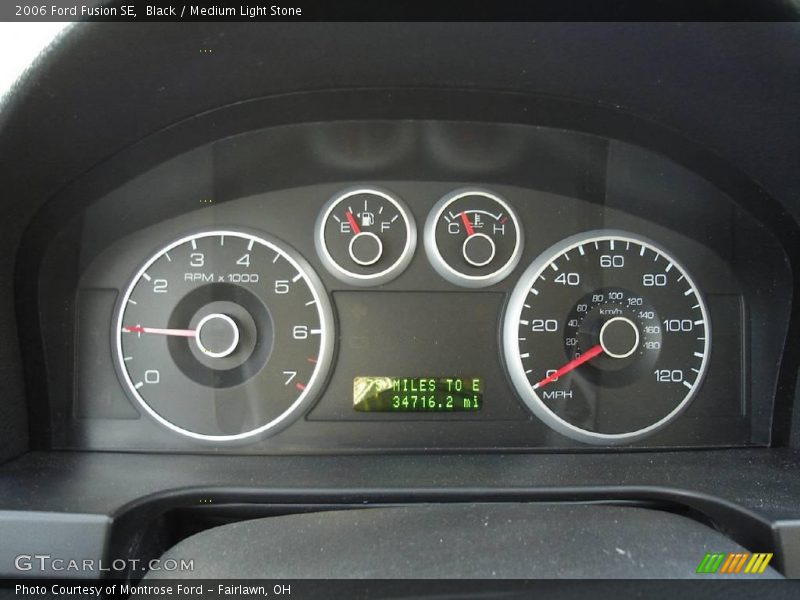 Black / Medium Light Stone 2006 Ford Fusion SE