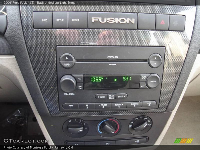 Black / Medium Light Stone 2006 Ford Fusion SE