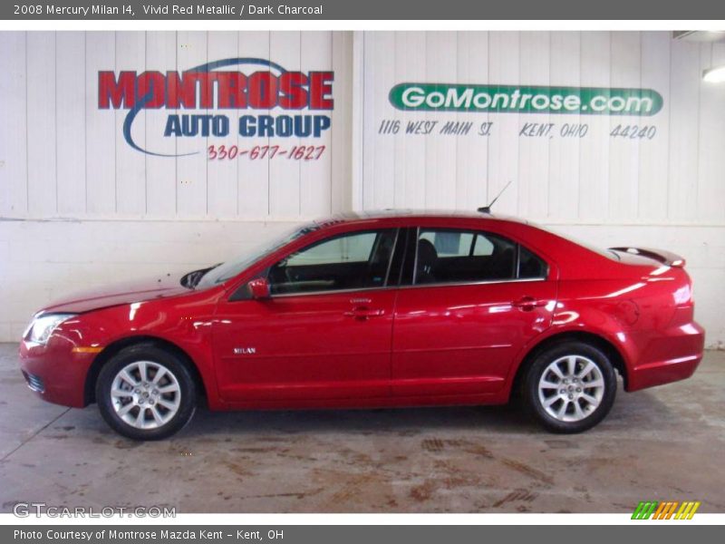 Vivid Red Metallic / Dark Charcoal 2008 Mercury Milan I4