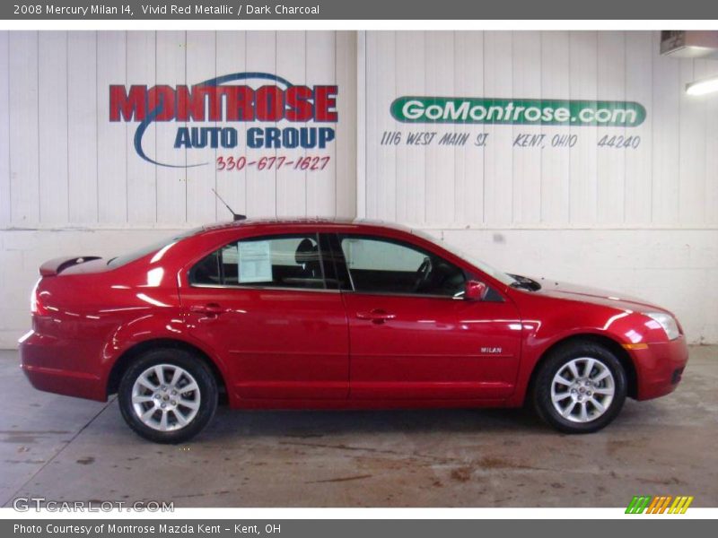 Vivid Red Metallic / Dark Charcoal 2008 Mercury Milan I4