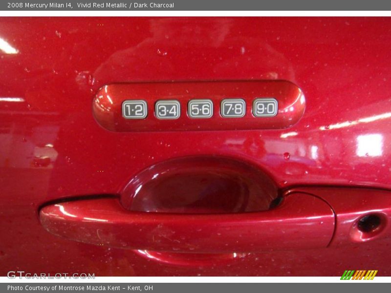 Vivid Red Metallic / Dark Charcoal 2008 Mercury Milan I4