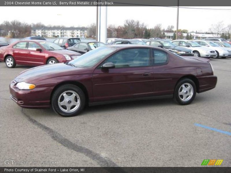 Berry Red Metallic / Ebony Black 2004 Chevrolet Monte Carlo LS