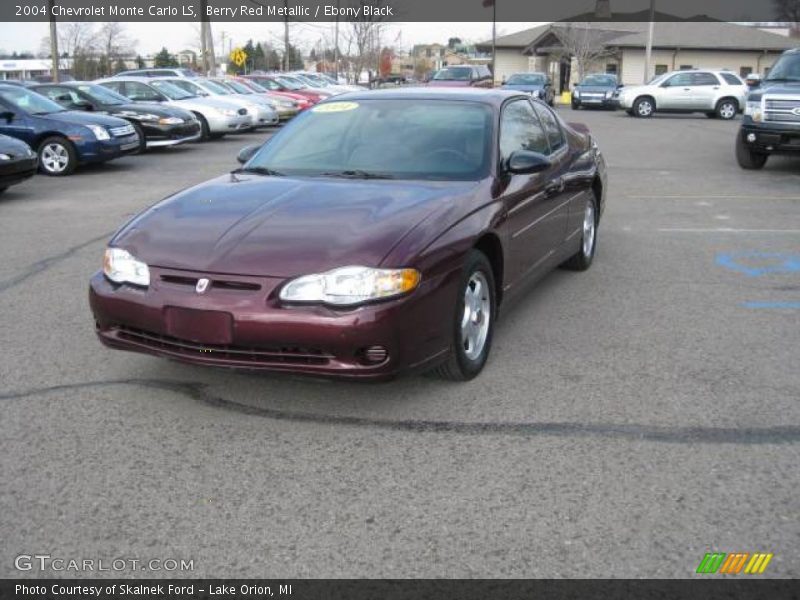 Berry Red Metallic / Ebony Black 2004 Chevrolet Monte Carlo LS