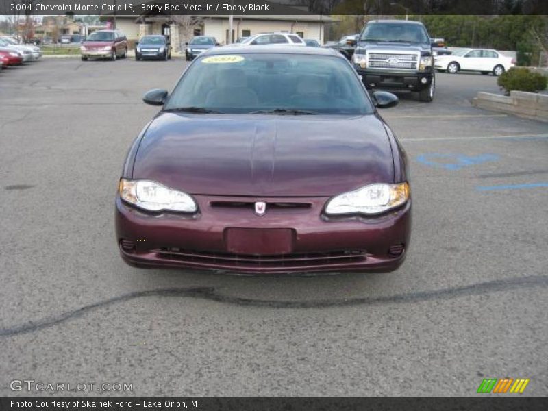 Berry Red Metallic / Ebony Black 2004 Chevrolet Monte Carlo LS