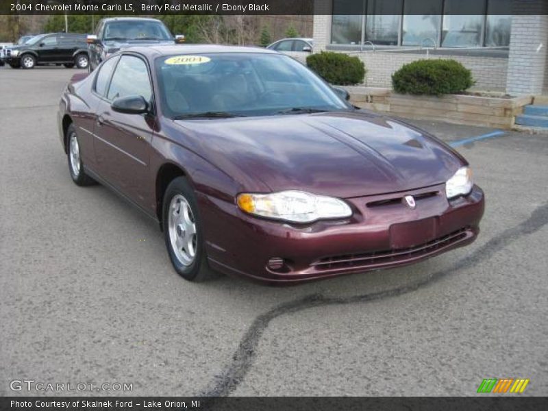 Berry Red Metallic / Ebony Black 2004 Chevrolet Monte Carlo LS