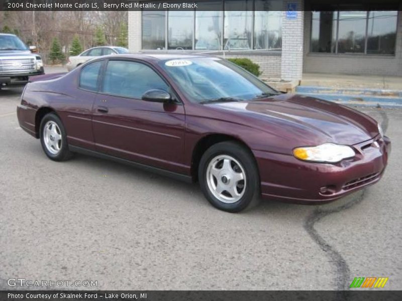 Berry Red Metallic / Ebony Black 2004 Chevrolet Monte Carlo LS