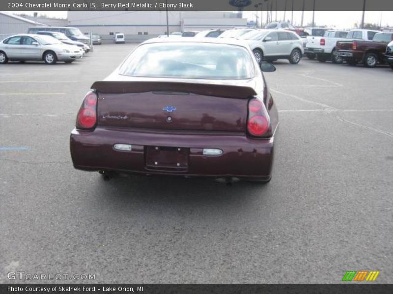 Berry Red Metallic / Ebony Black 2004 Chevrolet Monte Carlo LS