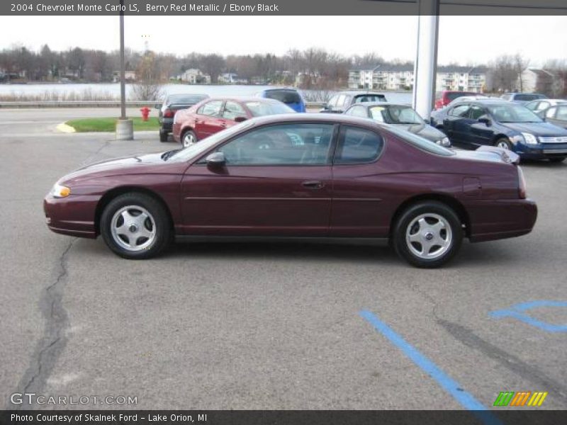 Berry Red Metallic / Ebony Black 2004 Chevrolet Monte Carlo LS