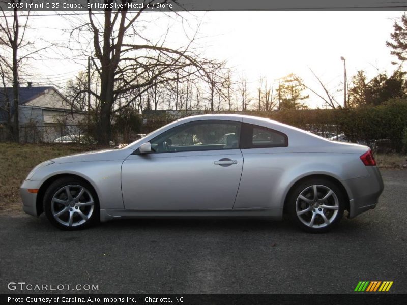Brilliant Silver Metallic / Stone 2005 Infiniti G 35 Coupe
