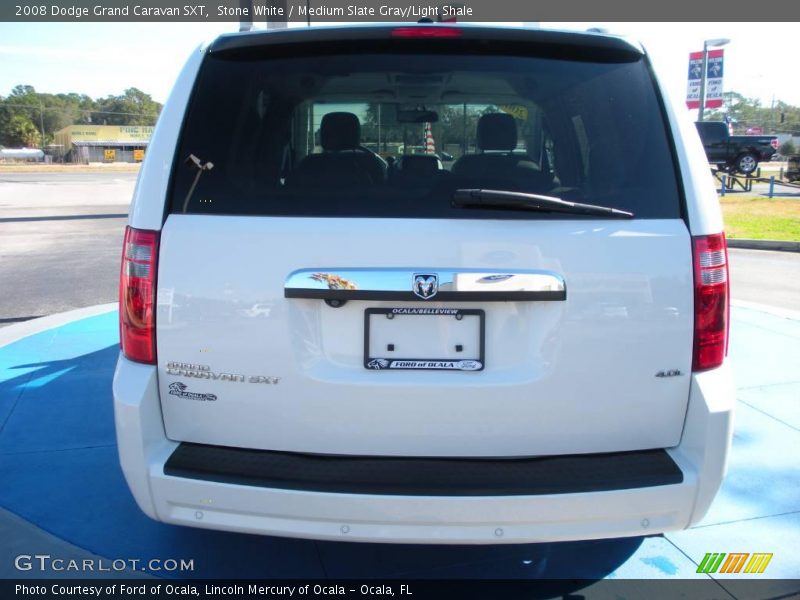 Stone White / Medium Slate Gray/Light Shale 2008 Dodge Grand Caravan SXT