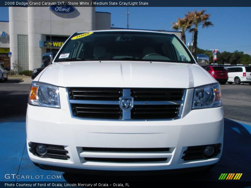 Stone White / Medium Slate Gray/Light Shale 2008 Dodge Grand Caravan SXT