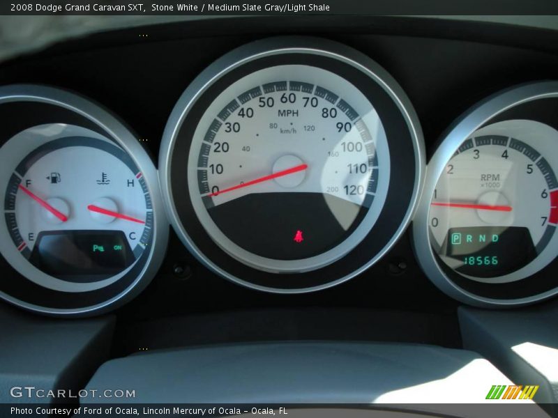 Stone White / Medium Slate Gray/Light Shale 2008 Dodge Grand Caravan SXT