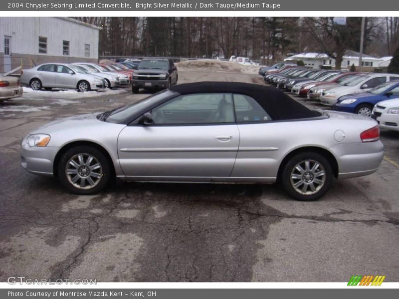 Bright Silver Metallic / Dark Taupe/Medium Taupe 2004 Chrysler Sebring Limited Convertible