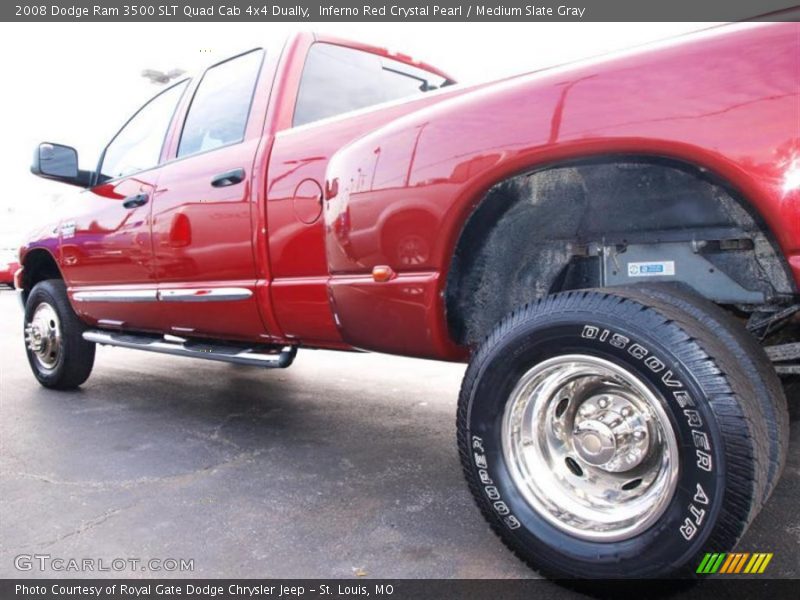 Inferno Red Crystal Pearl / Medium Slate Gray 2008 Dodge Ram 3500 SLT Quad Cab 4x4 Dually