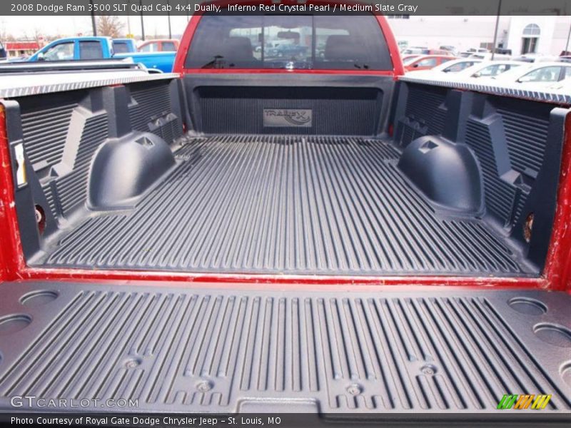 Inferno Red Crystal Pearl / Medium Slate Gray 2008 Dodge Ram 3500 SLT Quad Cab 4x4 Dually