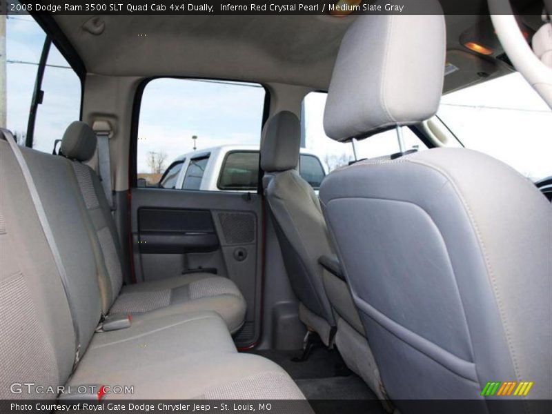 Inferno Red Crystal Pearl / Medium Slate Gray 2008 Dodge Ram 3500 SLT Quad Cab 4x4 Dually