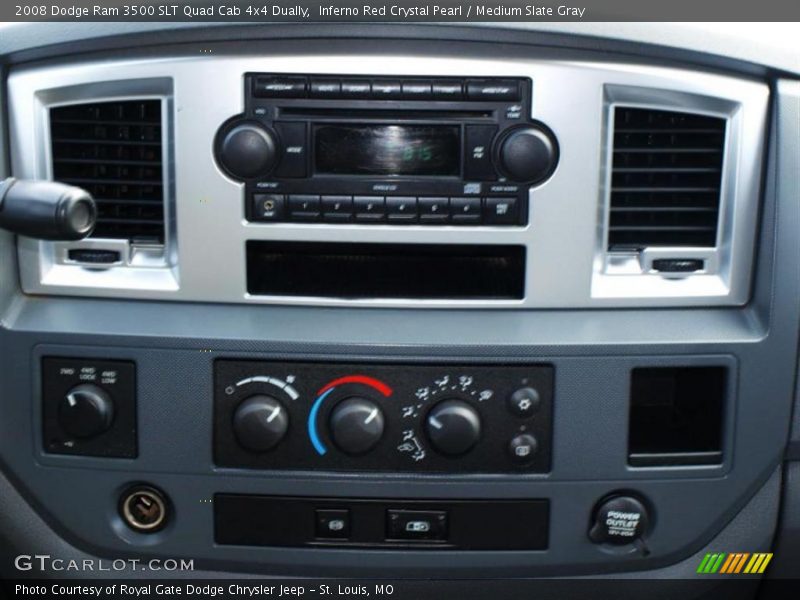 Inferno Red Crystal Pearl / Medium Slate Gray 2008 Dodge Ram 3500 SLT Quad Cab 4x4 Dually