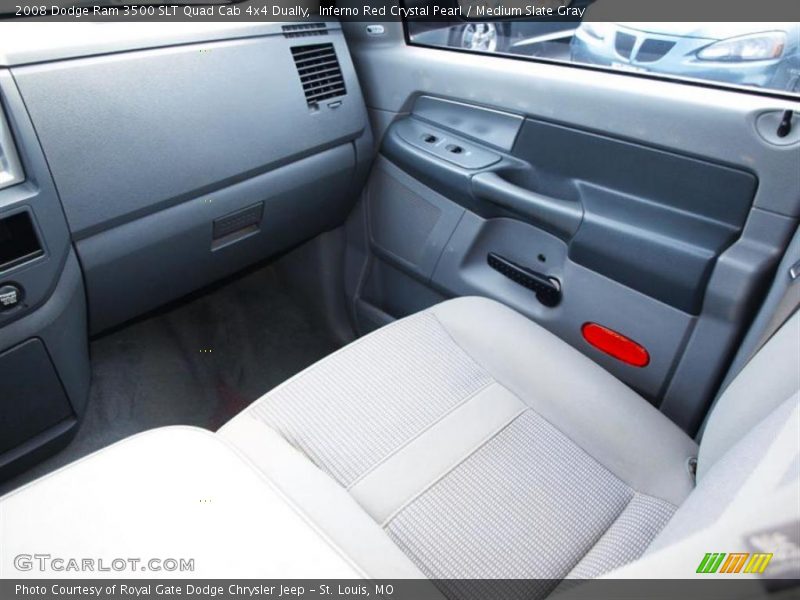 Inferno Red Crystal Pearl / Medium Slate Gray 2008 Dodge Ram 3500 SLT Quad Cab 4x4 Dually