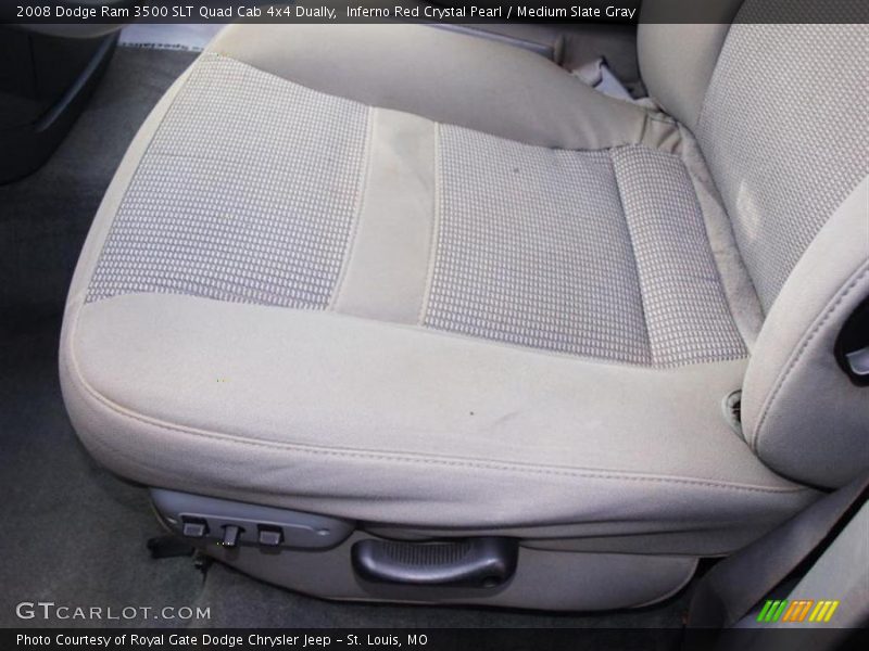 Inferno Red Crystal Pearl / Medium Slate Gray 2008 Dodge Ram 3500 SLT Quad Cab 4x4 Dually