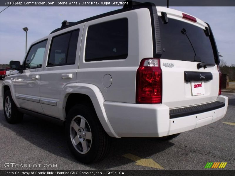 Stone White / Dark Khaki/Light Graystone 2010 Jeep Commander Sport