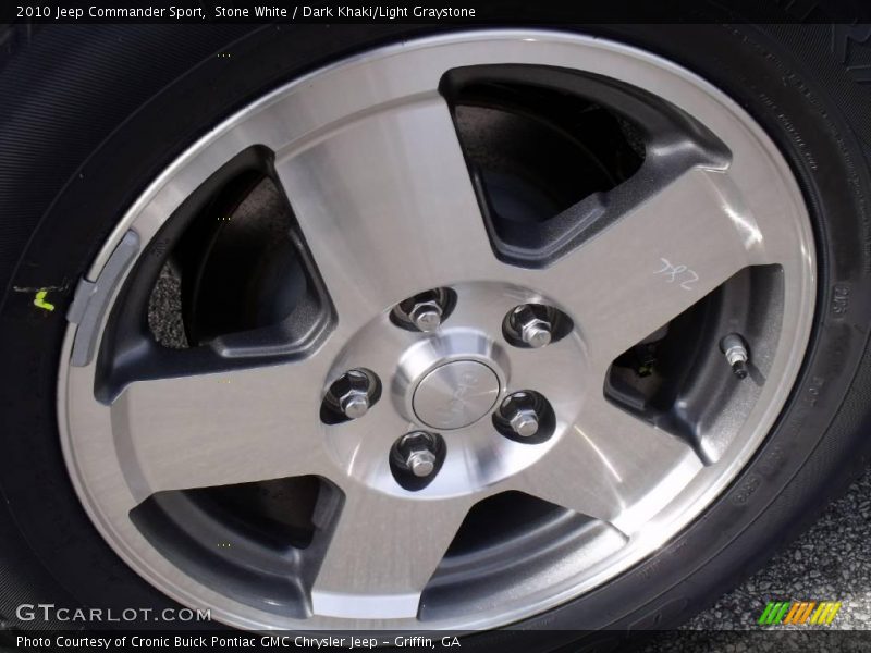 Stone White / Dark Khaki/Light Graystone 2010 Jeep Commander Sport