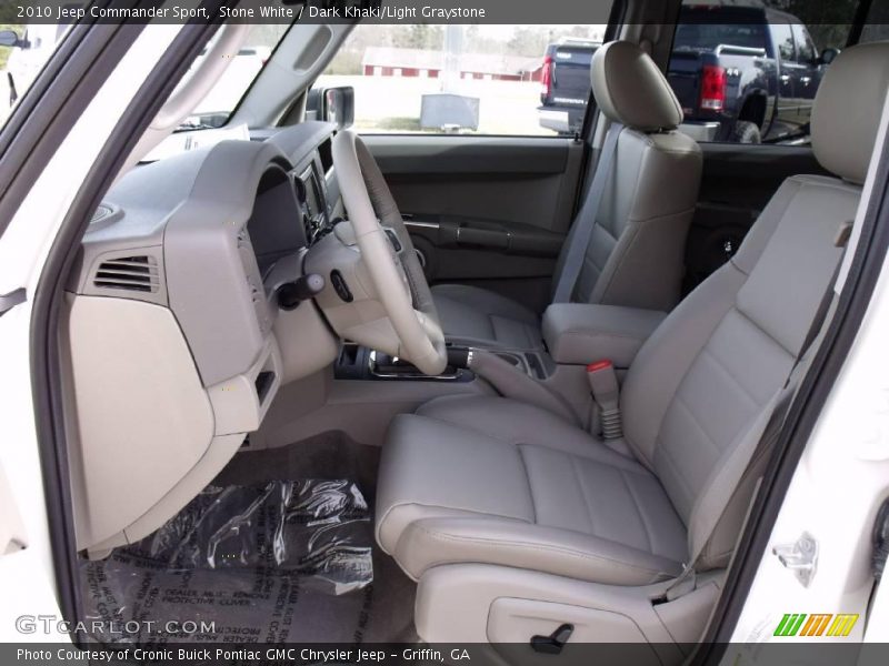 Stone White / Dark Khaki/Light Graystone 2010 Jeep Commander Sport