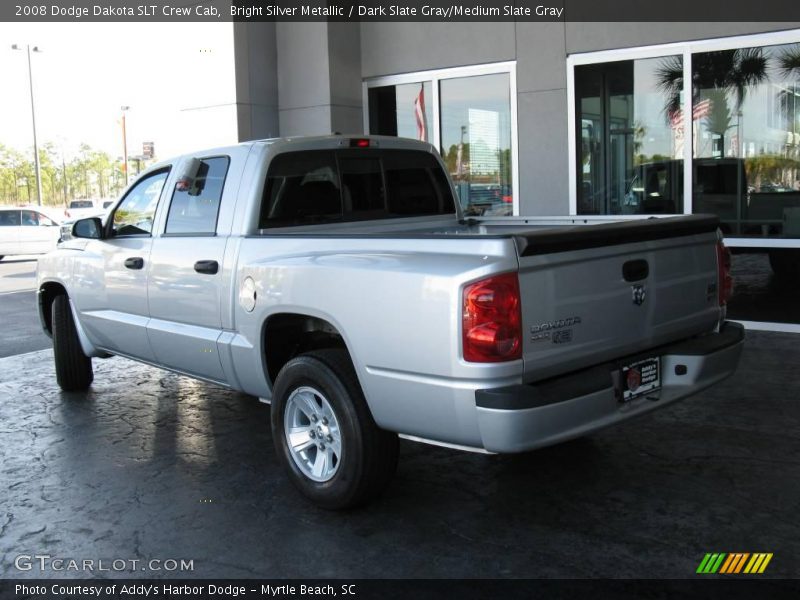 Bright Silver Metallic / Dark Slate Gray/Medium Slate Gray 2008 Dodge Dakota SLT Crew Cab