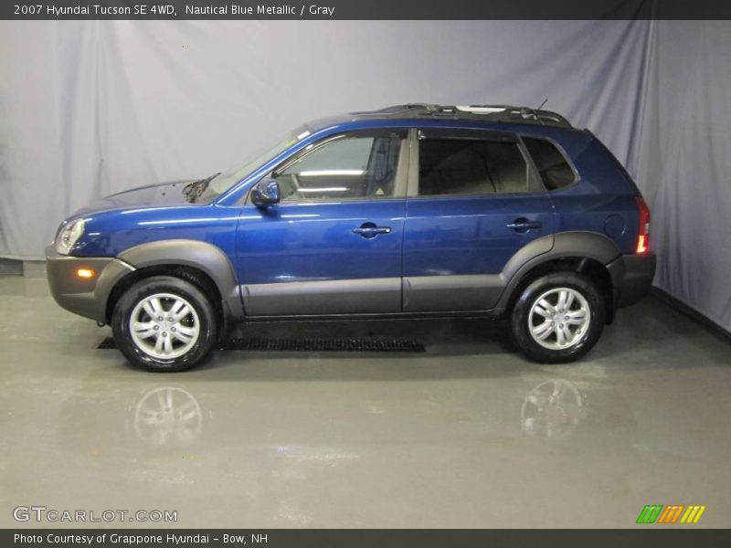 Nautical Blue Metallic / Gray 2007 Hyundai Tucson SE 4WD