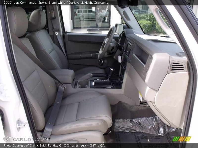 Stone White / Dark Khaki/Light Graystone 2010 Jeep Commander Sport