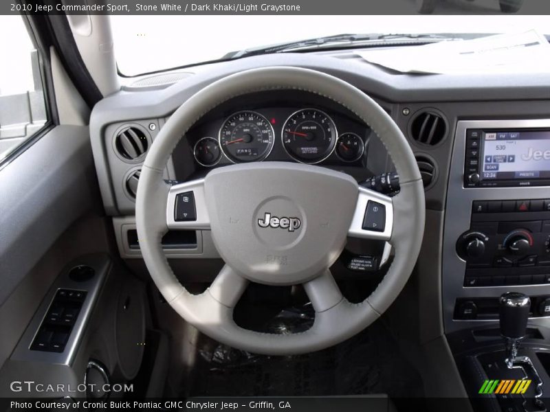 Stone White / Dark Khaki/Light Graystone 2010 Jeep Commander Sport