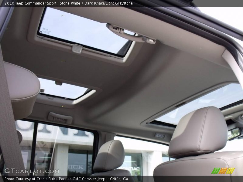 Stone White / Dark Khaki/Light Graystone 2010 Jeep Commander Sport