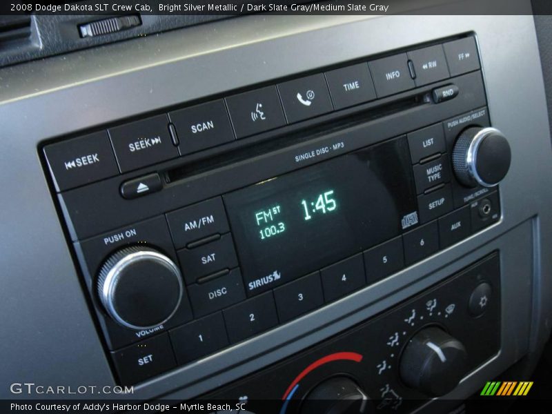 Bright Silver Metallic / Dark Slate Gray/Medium Slate Gray 2008 Dodge Dakota SLT Crew Cab