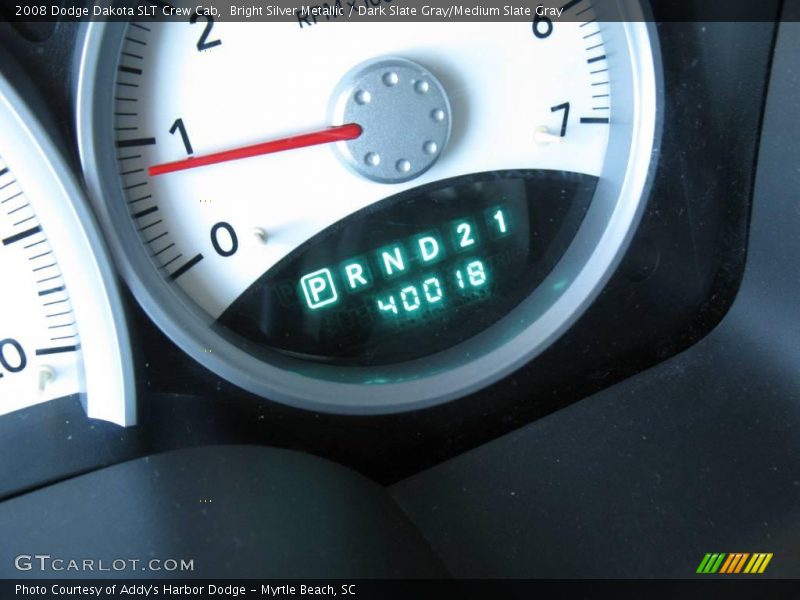 Bright Silver Metallic / Dark Slate Gray/Medium Slate Gray 2008 Dodge Dakota SLT Crew Cab