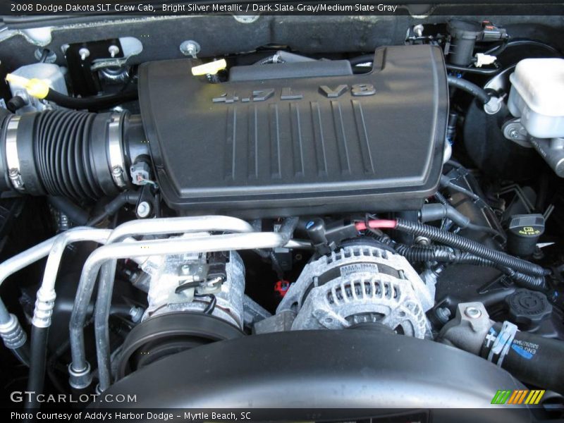 Bright Silver Metallic / Dark Slate Gray/Medium Slate Gray 2008 Dodge Dakota SLT Crew Cab