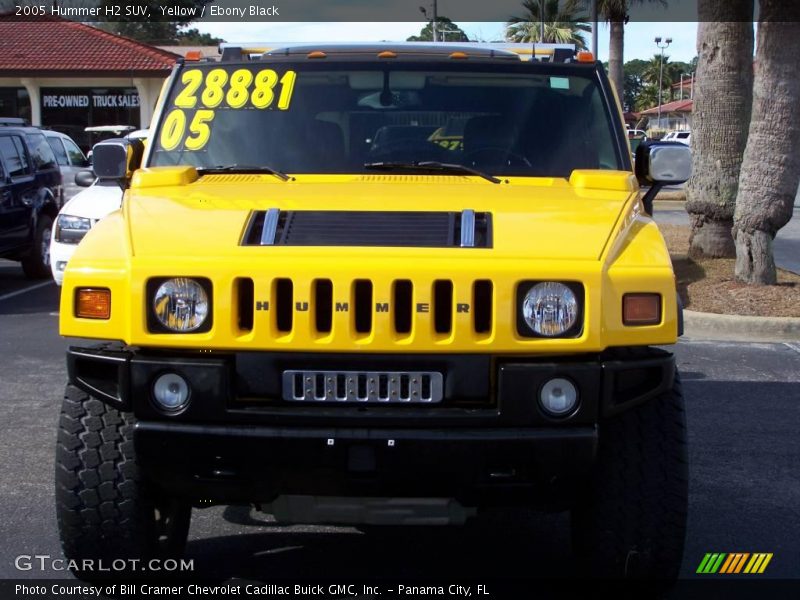 Yellow / Ebony Black 2005 Hummer H2 SUV
