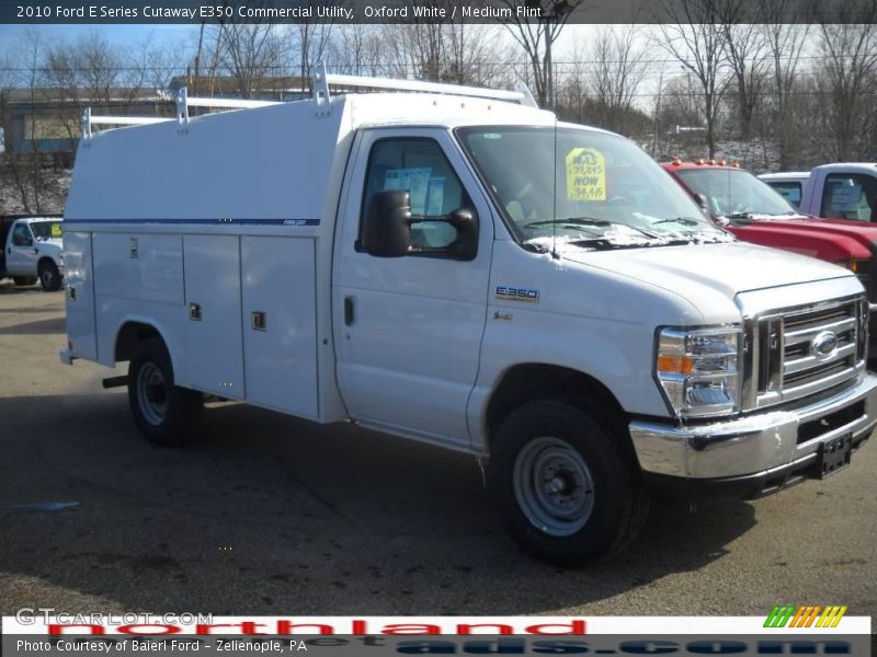Oxford White / Medium Flint 2010 Ford E Series Cutaway E350 Commercial Utility