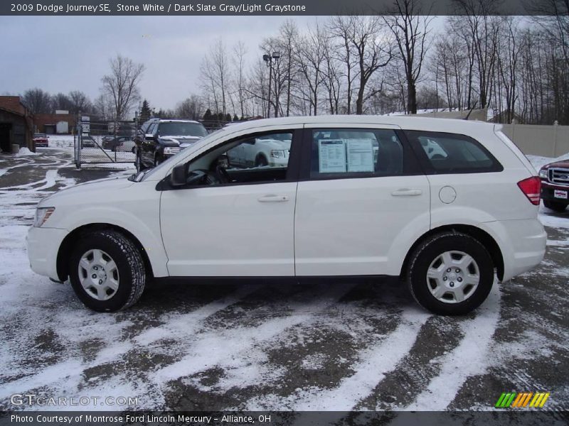 Stone White / Dark Slate Gray/Light Graystone 2009 Dodge Journey SE