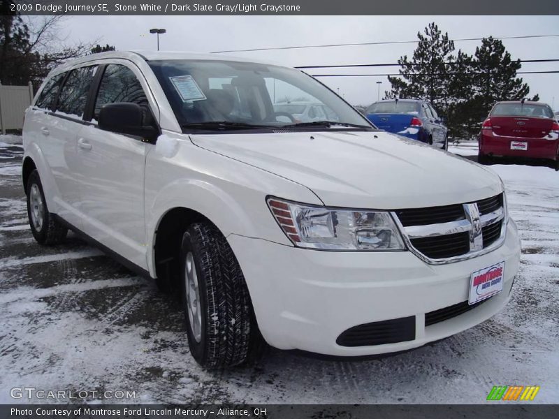 Stone White / Dark Slate Gray/Light Graystone 2009 Dodge Journey SE