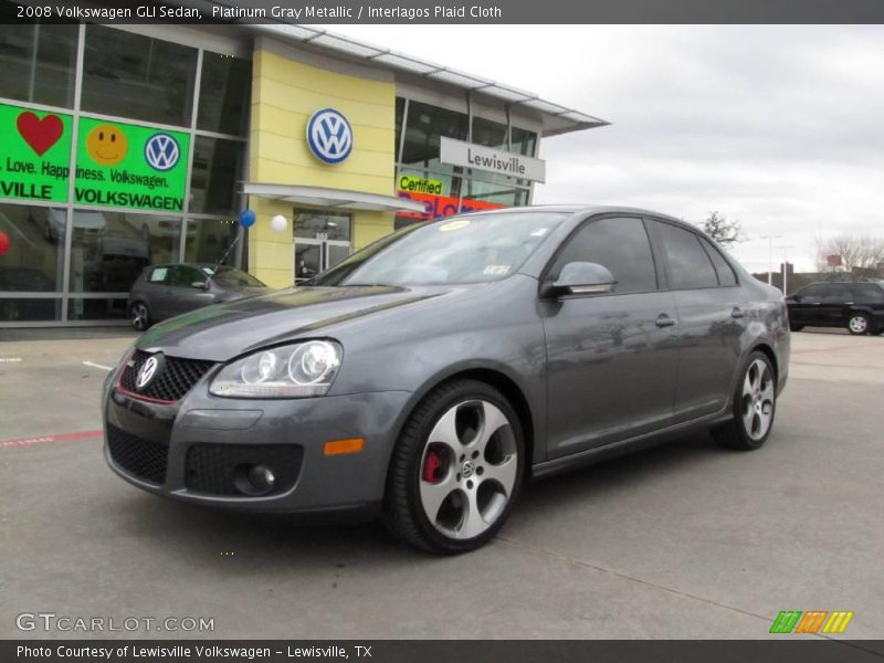 Platinum Gray Metallic / Interlagos Plaid Cloth 2008 Volkswagen GLI Sedan