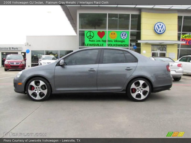 Platinum Gray Metallic / Interlagos Plaid Cloth 2008 Volkswagen GLI Sedan