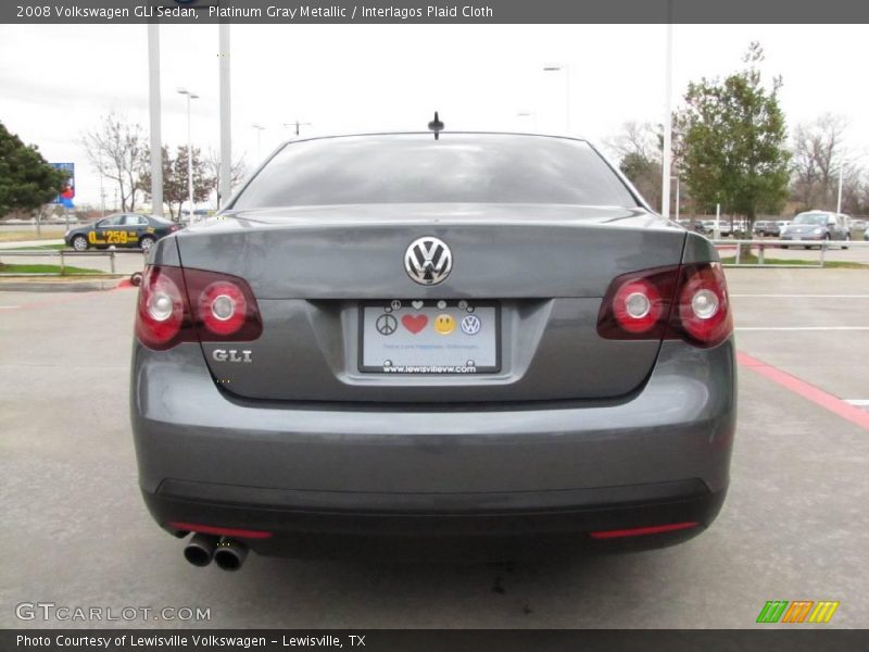 Platinum Gray Metallic / Interlagos Plaid Cloth 2008 Volkswagen GLI Sedan