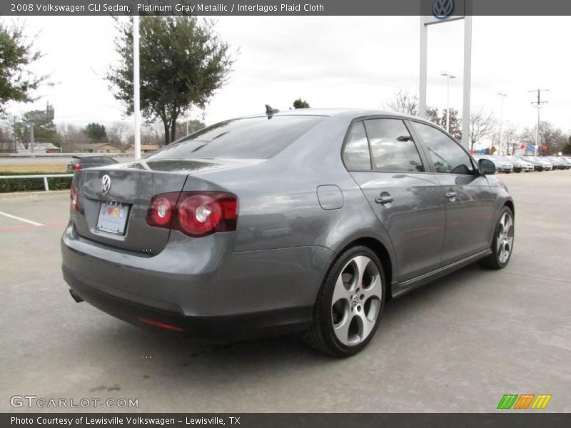 Platinum Gray Metallic / Interlagos Plaid Cloth 2008 Volkswagen GLI Sedan