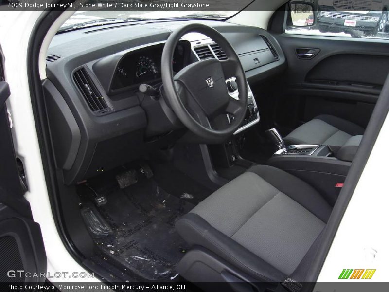 Stone White / Dark Slate Gray/Light Graystone 2009 Dodge Journey SE