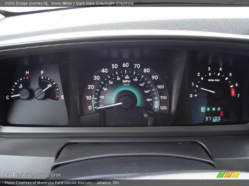 Stone White / Dark Slate Gray/Light Graystone 2009 Dodge Journey SE