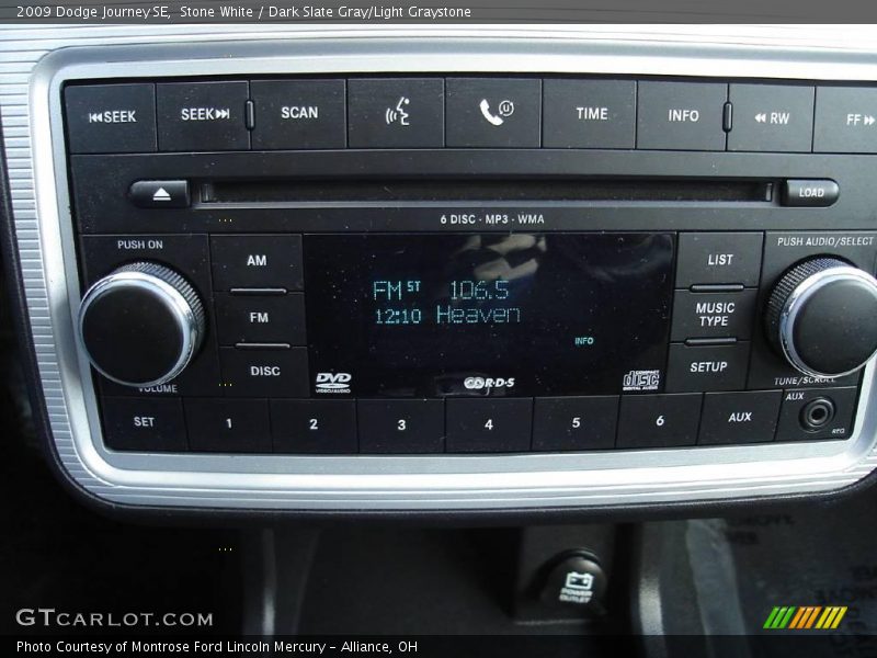 Stone White / Dark Slate Gray/Light Graystone 2009 Dodge Journey SE