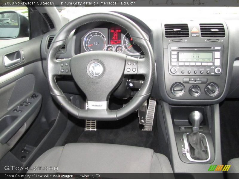 Platinum Gray Metallic / Interlagos Plaid Cloth 2008 Volkswagen GLI Sedan