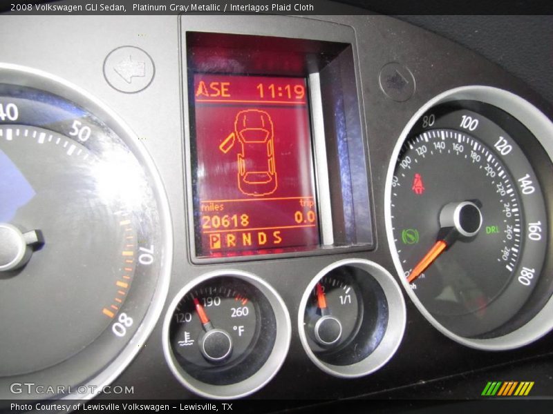 Platinum Gray Metallic / Interlagos Plaid Cloth 2008 Volkswagen GLI Sedan
