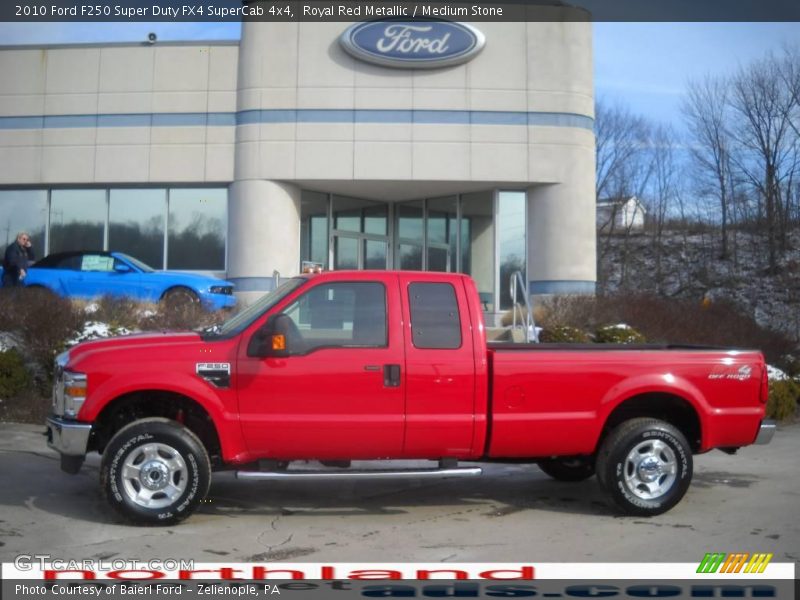Royal Red Metallic / Medium Stone 2010 Ford F250 Super Duty FX4 SuperCab 4x4