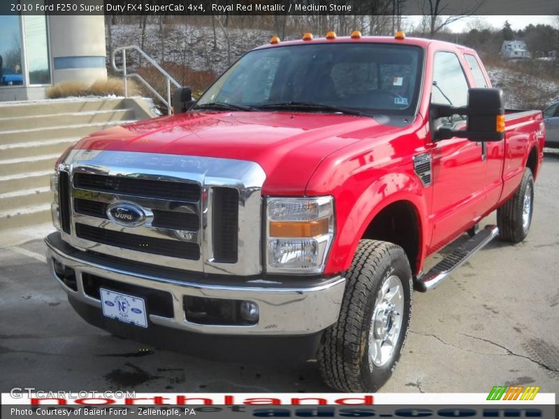 Royal Red Metallic / Medium Stone 2010 Ford F250 Super Duty FX4 SuperCab 4x4